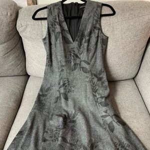 banana republic wool a-line plunge dress